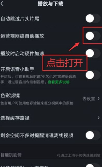 爱奇艺数据网络自动播放视频功能怎么打开[图片1]