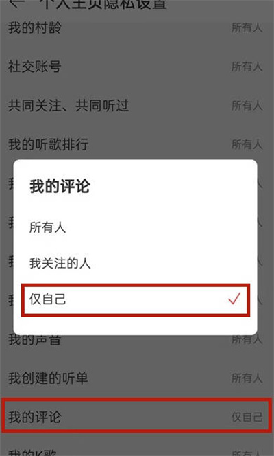网易云音乐怎么不让别人看到我的评论[图片3]