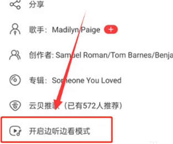 网易云音乐边听边看模式怎么开启[图片3]