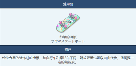 蔚蓝档案纱绫的滑板怎么样 纱绫的滑板物品图鉴介绍一览图3