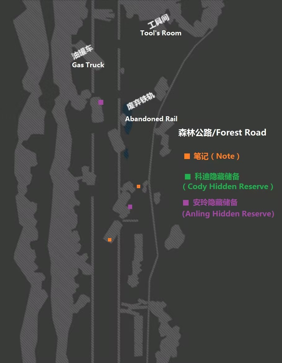 苏醒之路森林公路的日记本和隐藏物资在哪里 苏醒之路森林公路的日记本和隐藏物资位置介绍图1