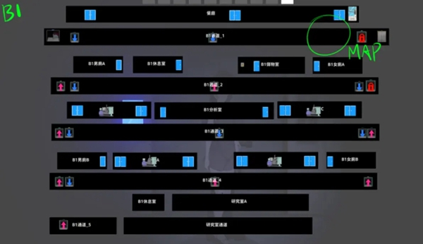 恶灵寄生全楼层地图攻略 B1-9F地图分享图11