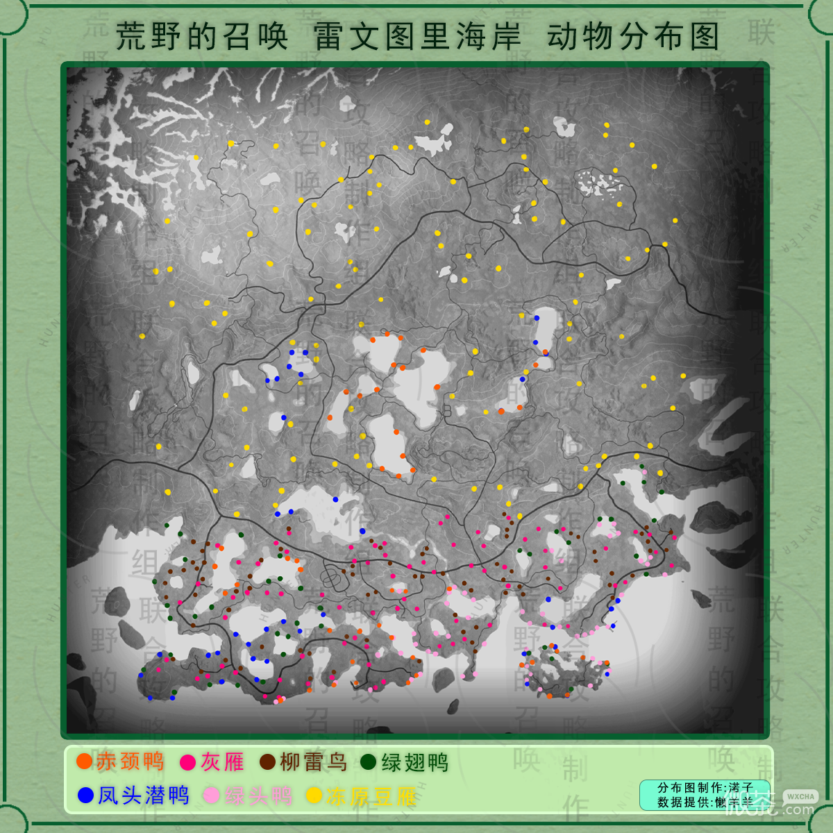 猎人荒野的呼唤雷文图里的绿翅鸭位置一览图2